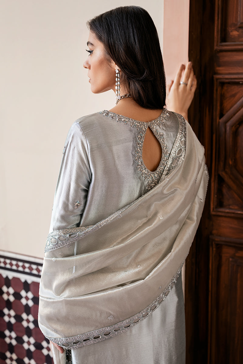 Mushq | Sunehri Lama Silk | Sitareh - Formal Dress - available at Maria Faisal in UK and USA.