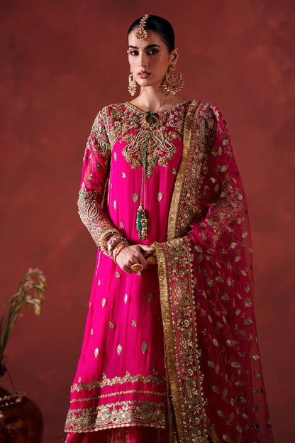 Maryum N Maria | Luxury Silk | DHOOLAK - MSS5898 - Luxury Dress - available at Maria Faisal in UK and USA.