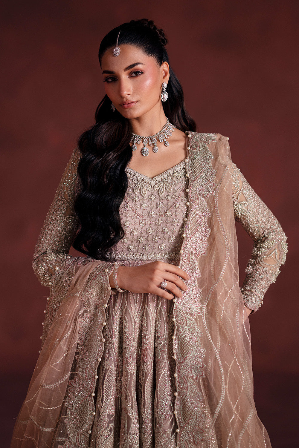Maryum N Maria | Luxury Silk | WALIMA PARTY - MSS5899 - Luxury Dress - available at Maria Faisal in UK and USA.