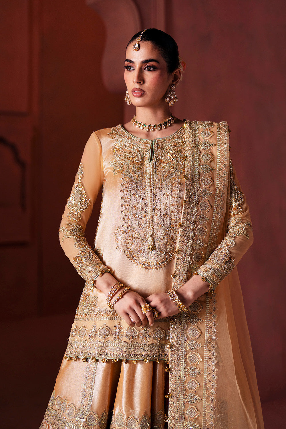 Maryum N Maria | Luxury Silk | NIKKAH RITUAL - MSS5901 - Luxury Dress - available at Maria Faisal in UK and USA.
