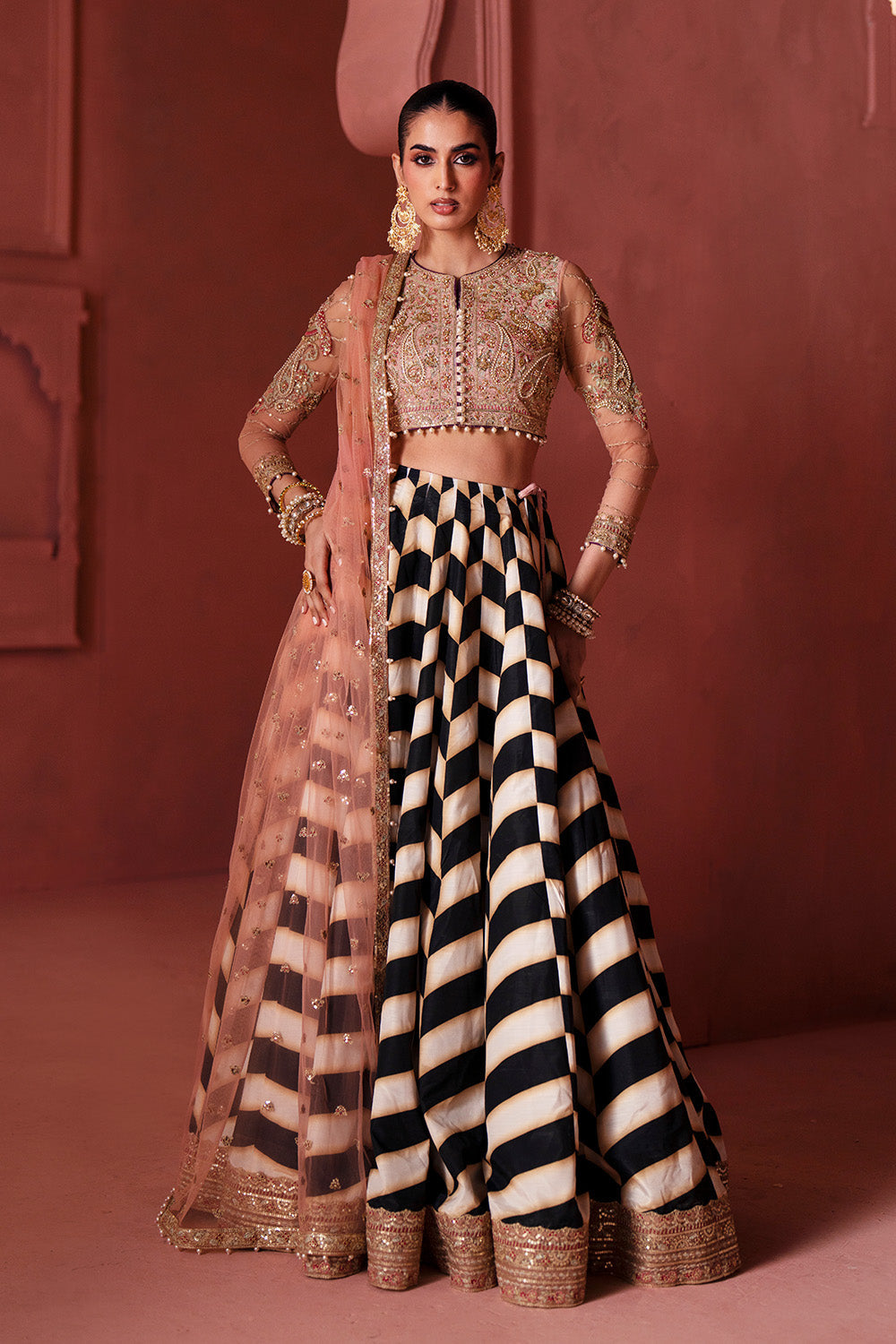 Maryum N Maria | Luxury Silk | QAWALI NIGHT - MSS5902 - Luxury Dress - available at Maria Faisal in UK and USA.
