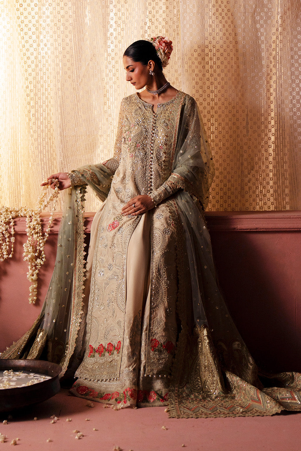 Maryum N Maria | Luxury Silk | ENGAGEMENT HUES - MSS5903 - Luxury Dress - available at Maria Faisal in UK and USA.