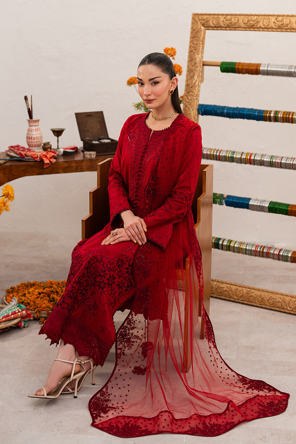 Maryum N Maria | The Eid Affair | ZAMZAM - MSS6366 - Luxury Dress - available at Maria Faisal in UK and USA.