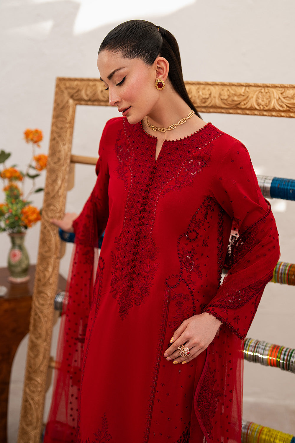 Maryum N Maria | The Eid Affair | ZAMZAM - MSS6366 - Luxury Dress - available at Maria Faisal in UK and USA.