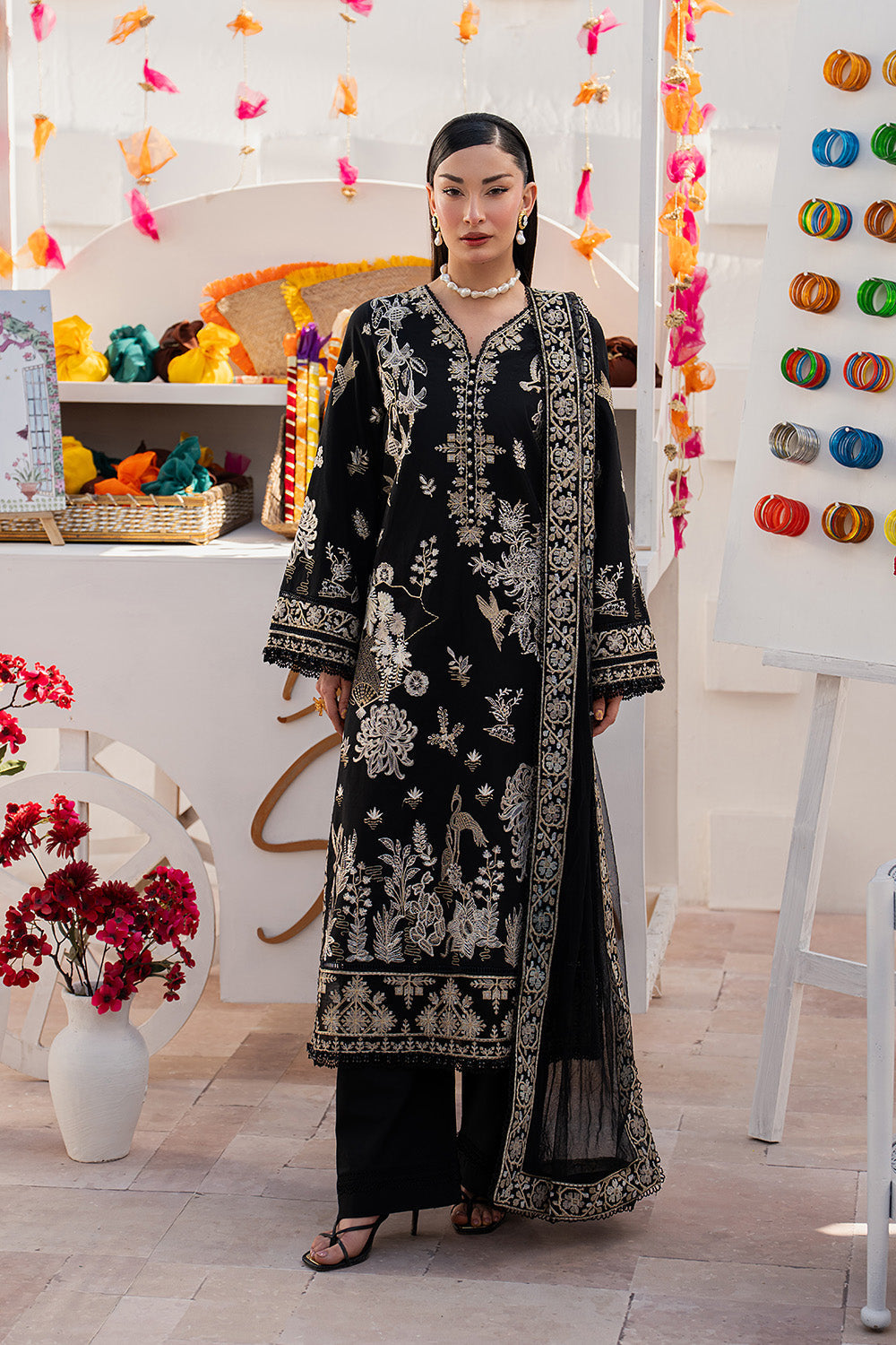 Maryum N Maria | The Eid Affair | RIMAS - MSS6367 - Luxury Dress - available at Maria Faisal in UK and USA.