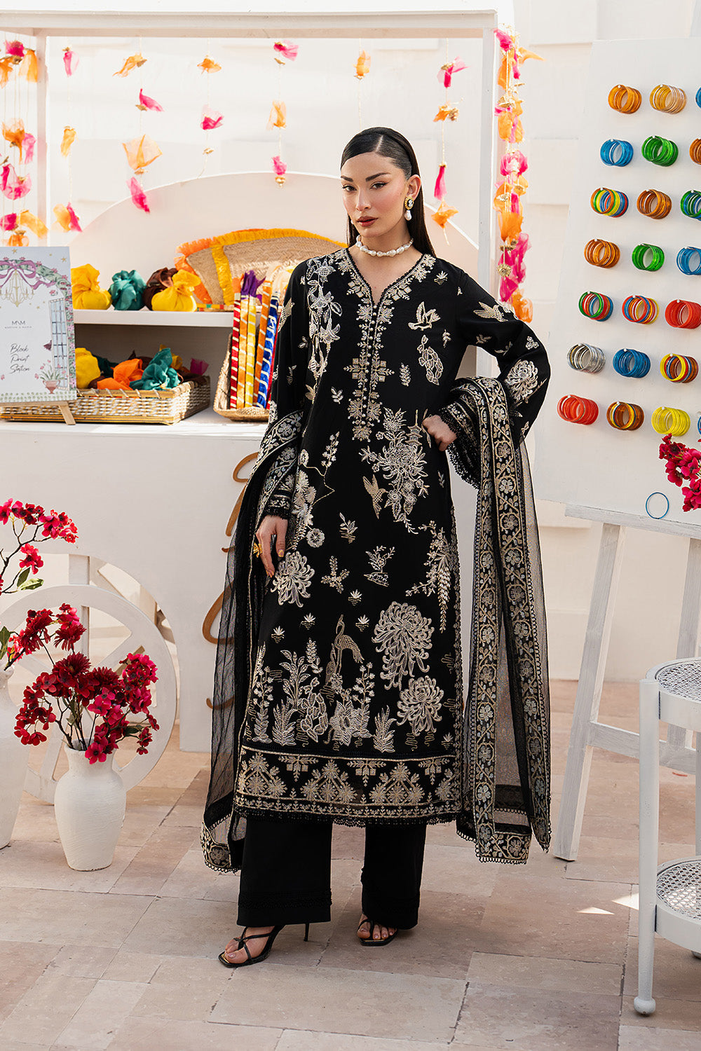 Maryum N Maria | The Eid Affair | RIMAS - MSS6367 - Luxury Dress - available at Maria Faisal in UK and USA.