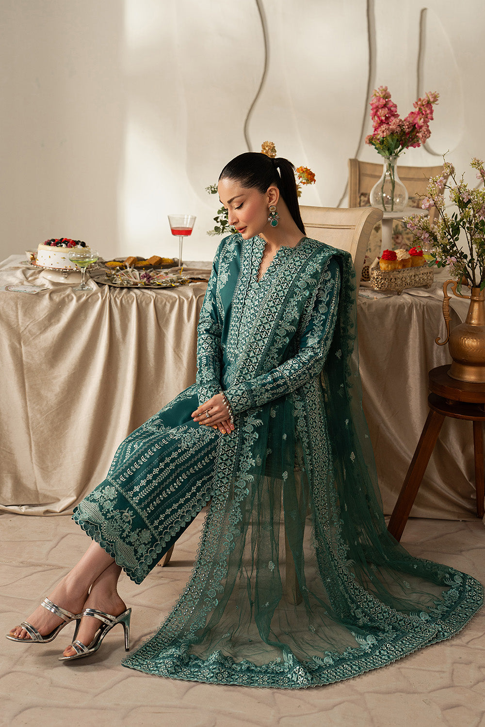 Maryum N Maria | The Eid Affair | LAYAN - MSS6375 - Luxury Dress - available at Maria Faisal in UK and USA.