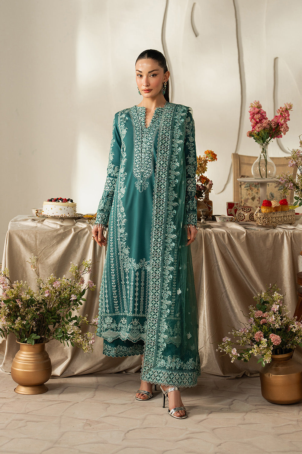 Maryum N Maria | The Eid Affair | LAYAN - MSS6375 - Luxury Dress - available at Maria Faisal in UK and USA.