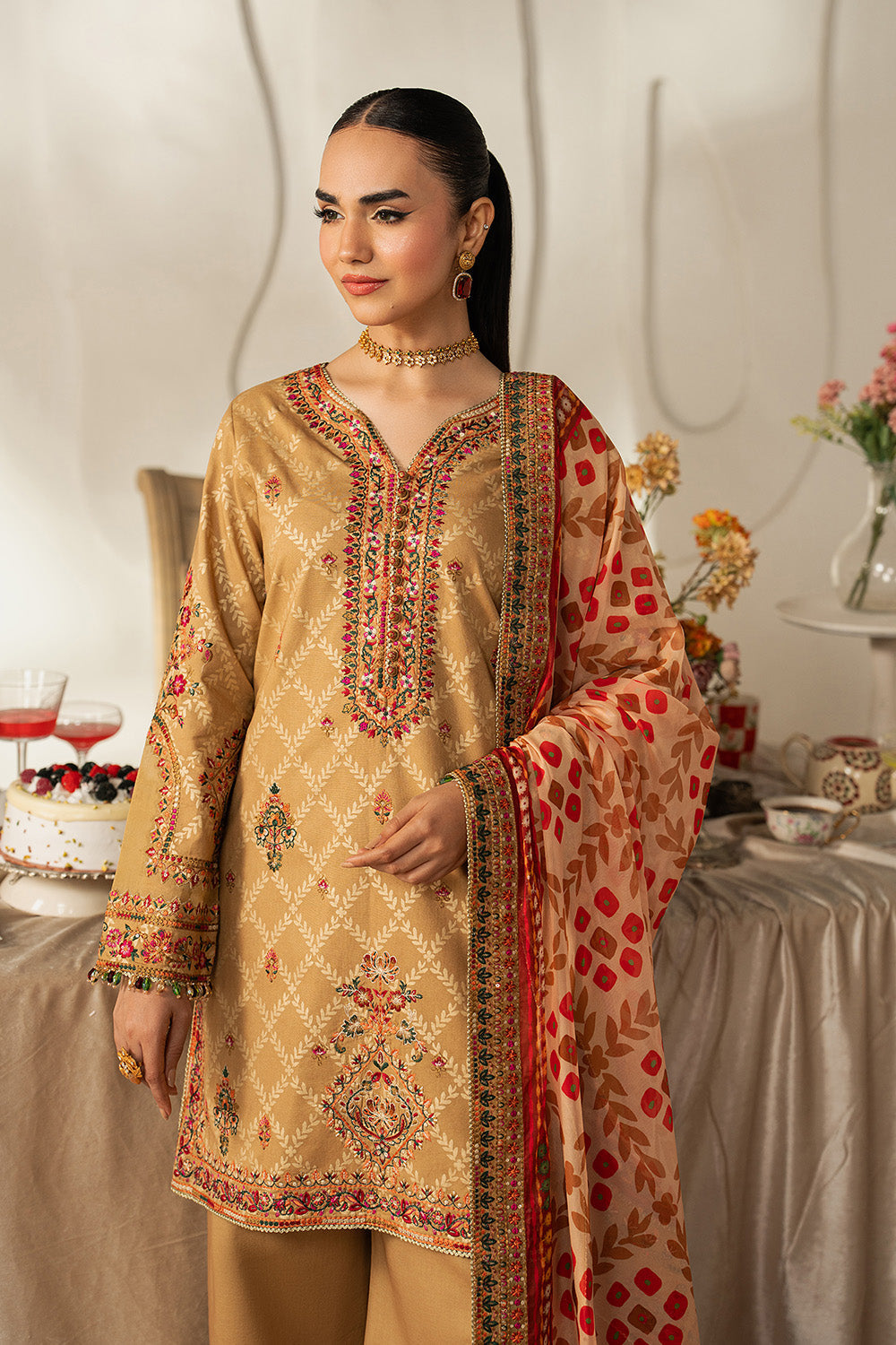 Maryum N Maria | The Eid Affair | WIJDAN - MSS6383 - Luxury Dress - available at Maria Faisal in UK and USA.