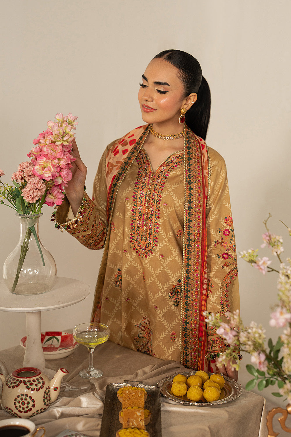 Maryum N Maria | The Eid Affair | WIJDAN - MSS6383 - Luxury Dress - available at Maria Faisal in UK and USA.