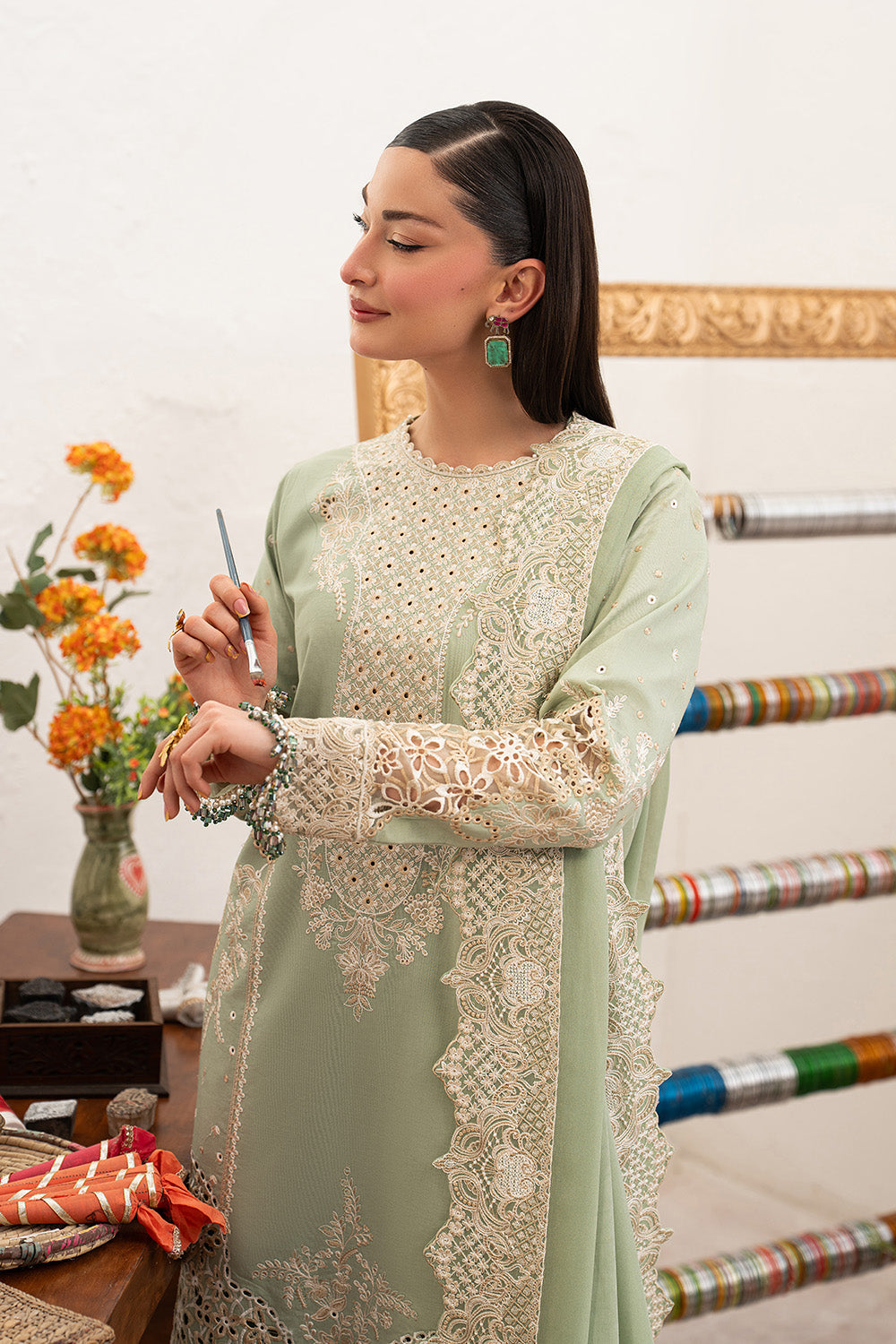 Maryum N Maria | The Eid Affair | YAQEEN - MSS6384 - Luxury Dress - available at Maria Faisal in UK and USA.