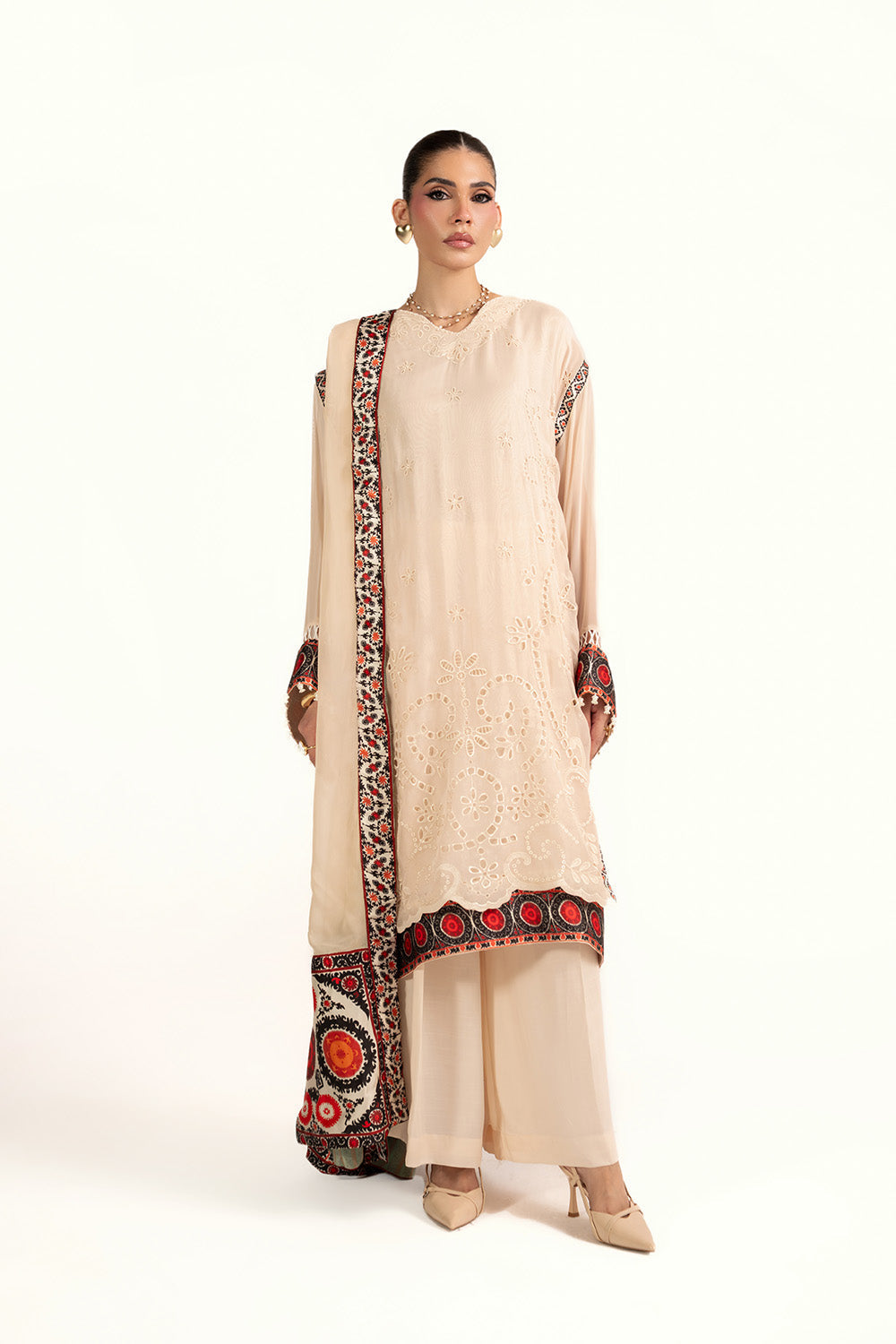Maryum N Maria | Clestine Luxe Pret | VELORA - Luxury Dress - available at Maria Faisal in UK and USA.