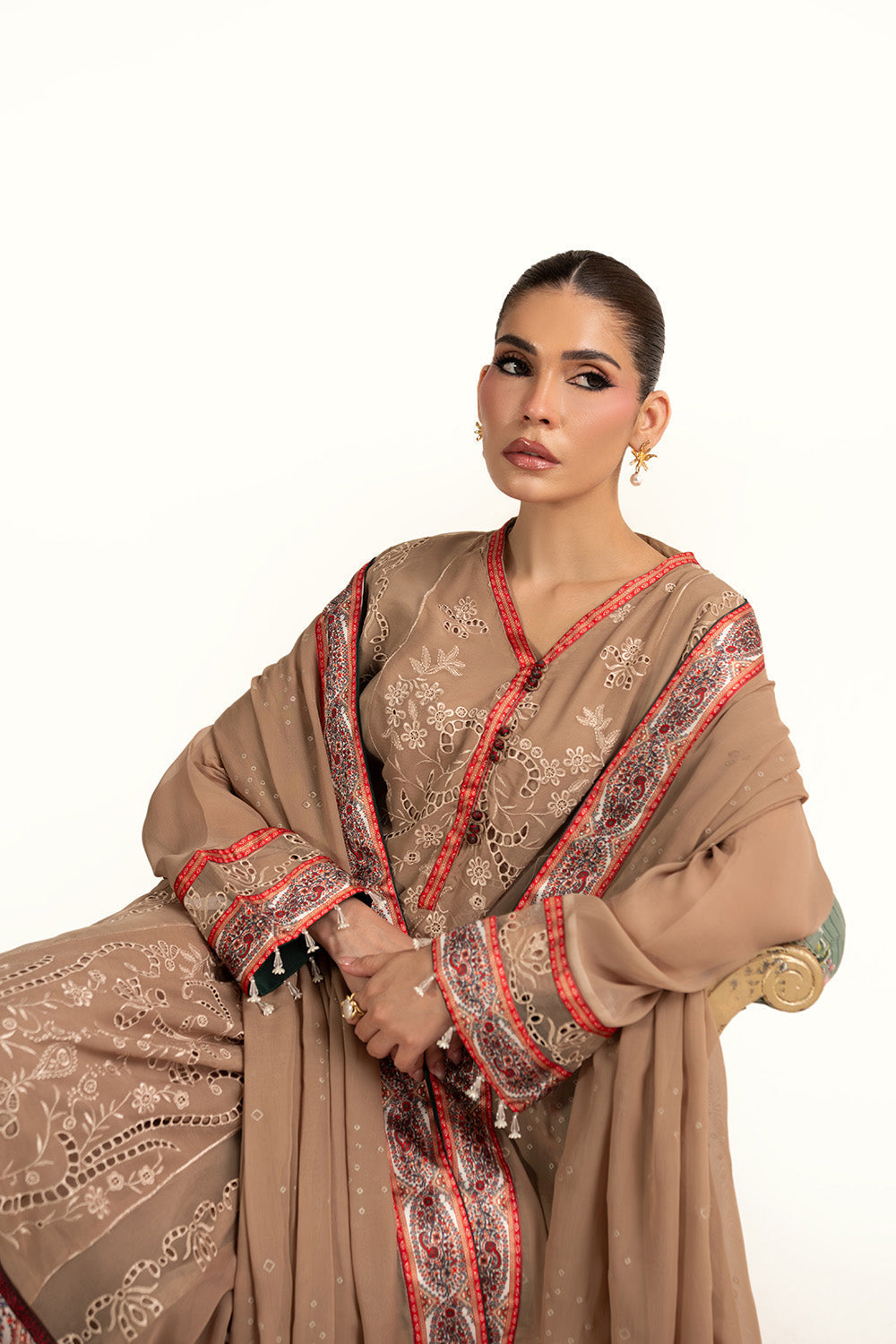 Maryum N Maria | Clestine Luxe Pret | ELANIQUE - Luxury Dress - available at Maria Faisal in UK and USA.