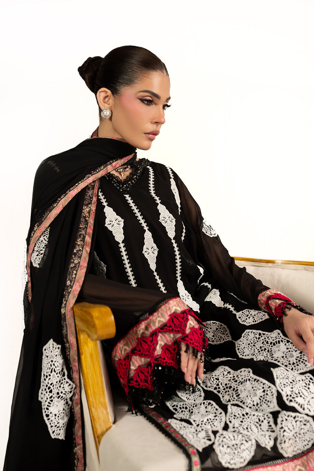 Maryum N Maria | Clestine Luxe Pret | ZARIELLE - Luxury Dress - available at Maria Faisal in UK and USA.