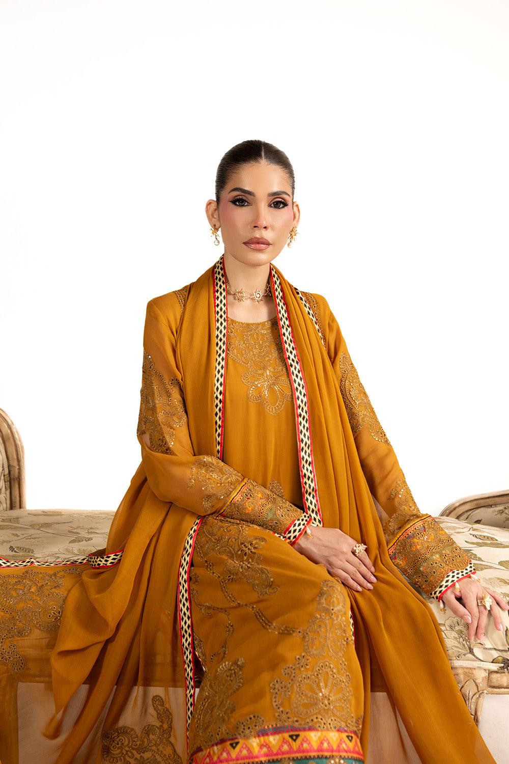 Maryum N Maria | Clestine Luxe Pret | LUNESSA - Luxury Dress - available at Maria Faisal in UK and USA.