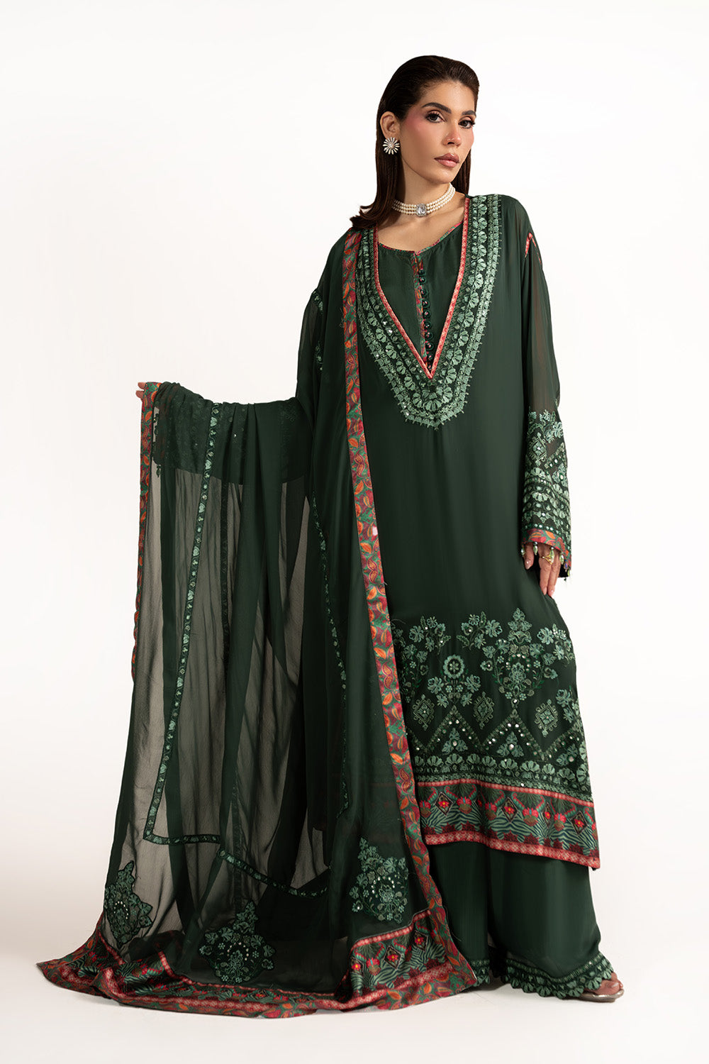 Maryum N Maria | Clestine Luxe Pret | SERAVELLE - Luxury Dress - available at Maria Faisal in UK and USA.
