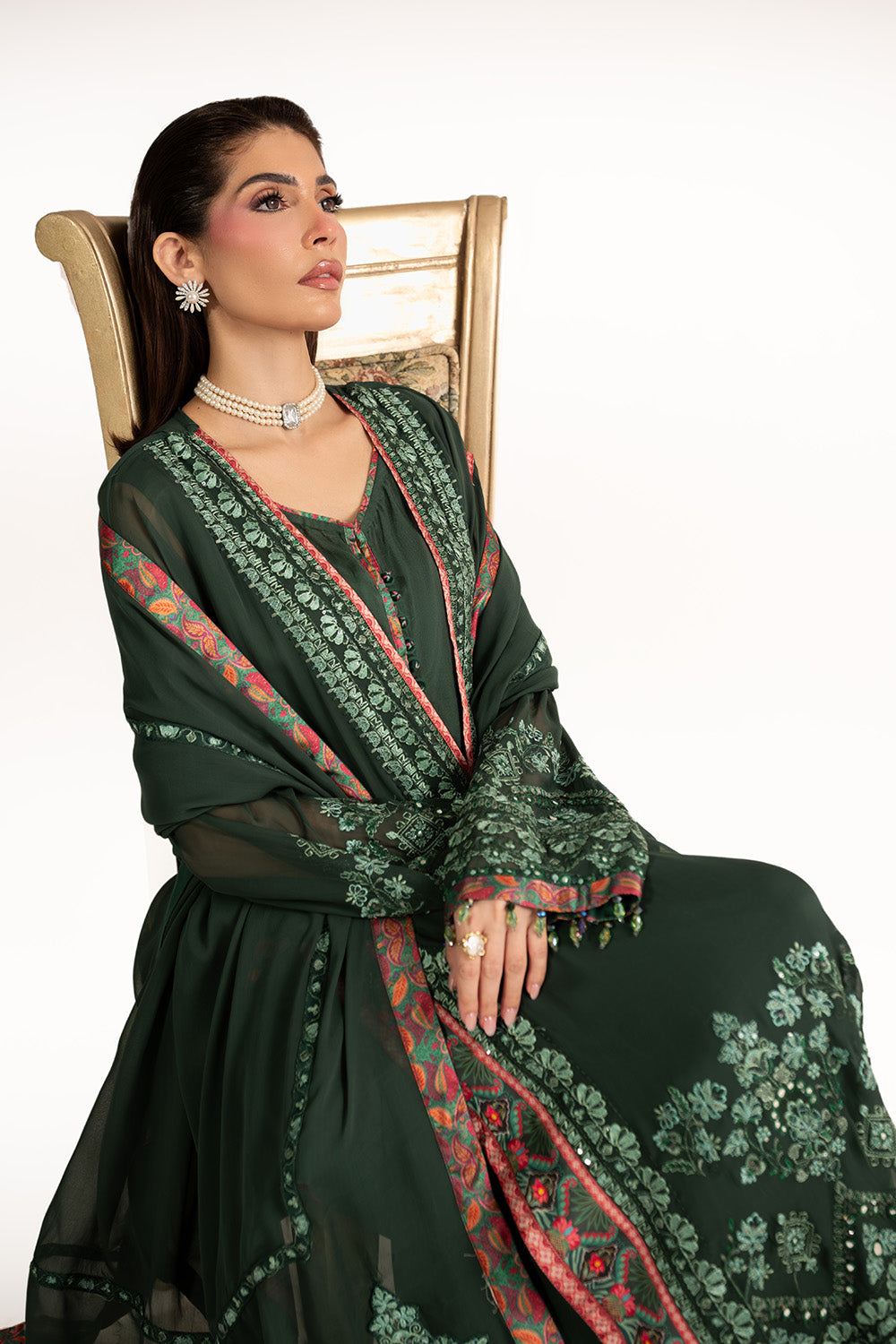 Maryum N Maria | Clestine Luxe Pret | SERAVELLE - Luxury Dress - available at Maria Faisal in UK and USA.