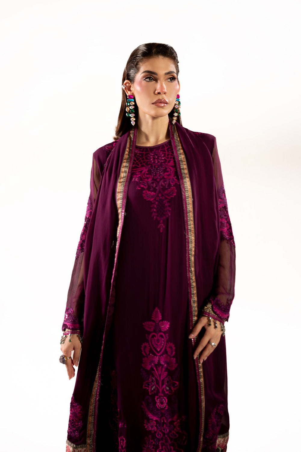 Maryum N Maria | Clestine Luxe Pret | ELAROSE - Luxury Dress - available at Maria Faisal in UK and USA.