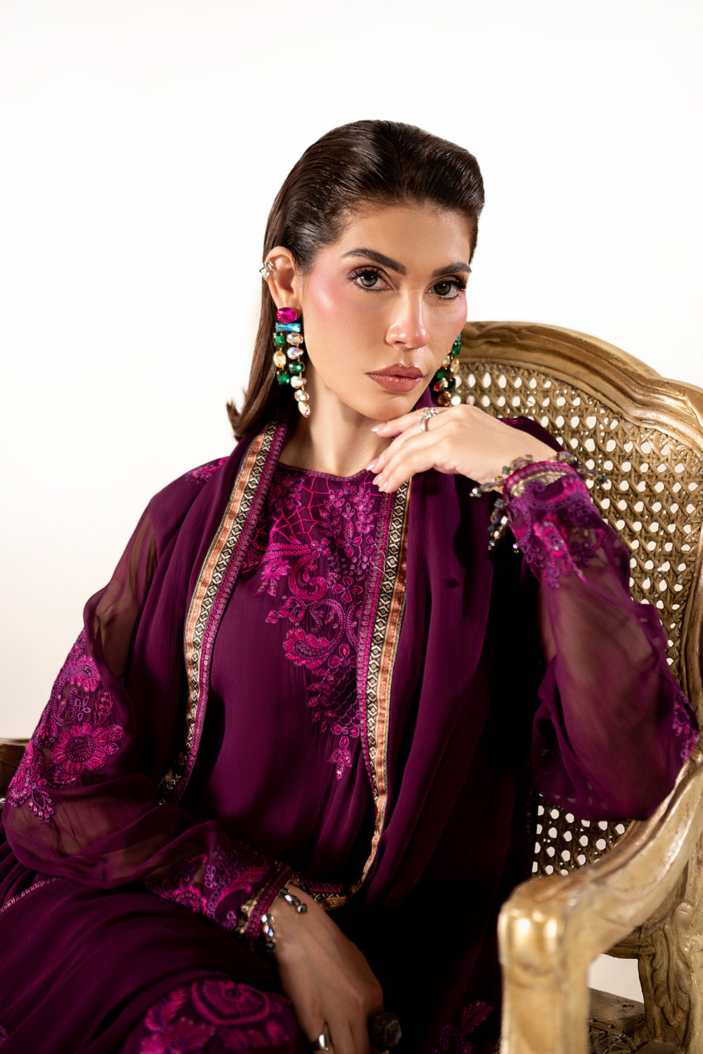 Maryum N Maria | Clestine Luxe Pret | ELAROSE - Luxury Dress - available at Maria Faisal in UK and USA.