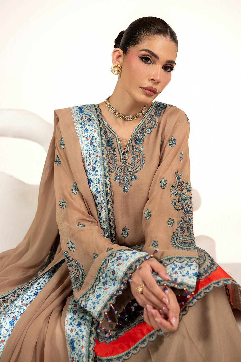 Maryum N Maria | Clestine Luxe Pret | NOVALYN - Luxury Dress - available at Maria Faisal in UK and USA.