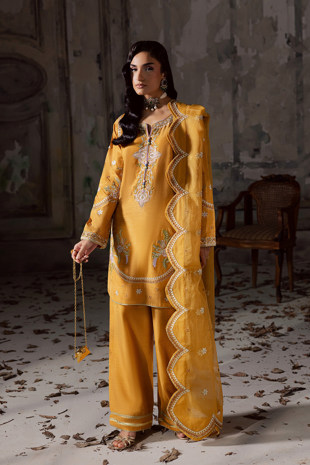 Maryum N Maria | Zarq Festive |VEECI - MSS5833 - Casual Dress - available at Maria Faisal in UK and USA.