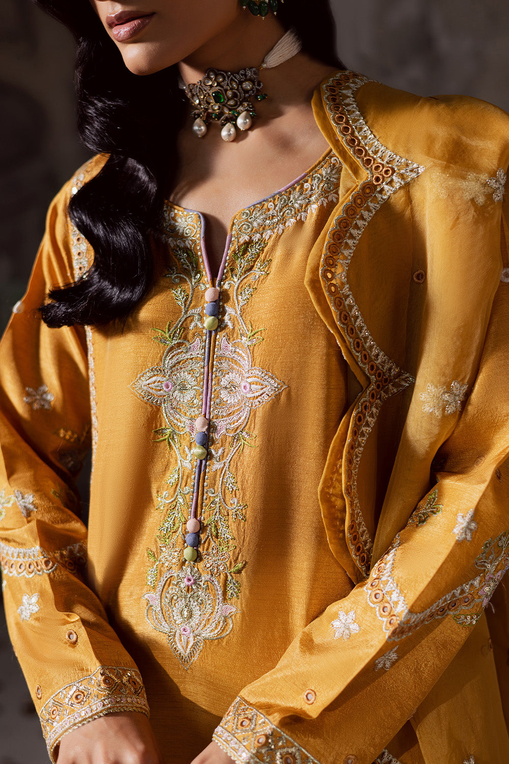 Maryum N Maria | Zarq Festive |VEECI - MSS5833 - Casual Dress - available at Maria Faisal in UK and USA.