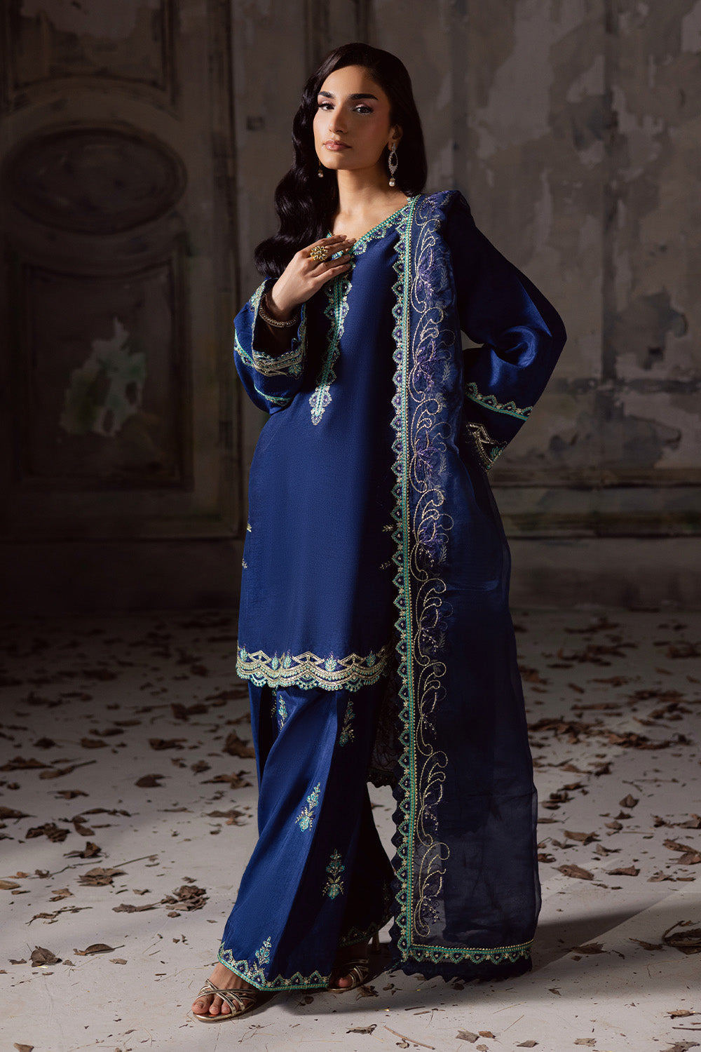 Maryum N Maria | Zarq Festive | LAGOOM - MSS5834 - Casual Dress - available at Maria Faisal in UK and USA.