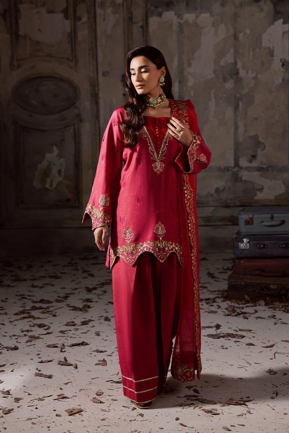 Maryum N Maria | Zarq Festive | ALEEN - MSS5836 - Casual Dress - available at Maria Faisal in UK and USA.