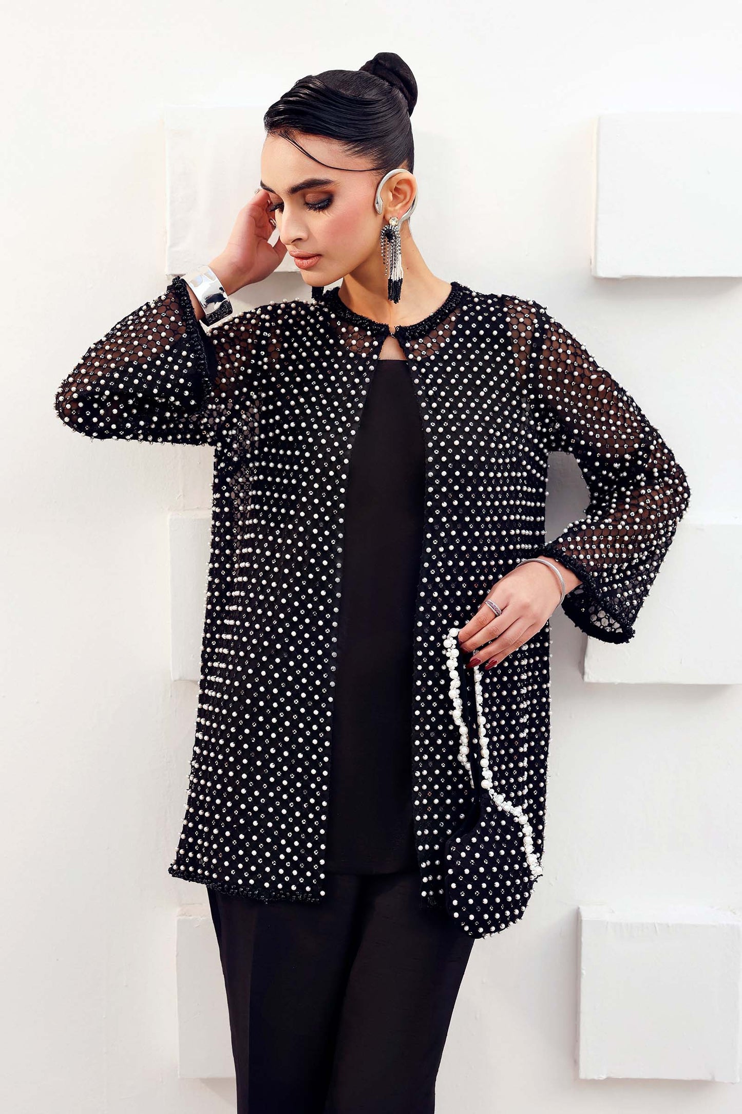 Maria B | Eid Collection 2026 | Mst-Ef26-01 Black - Luxury Dress - available at Maria Faisal in UK and USA.