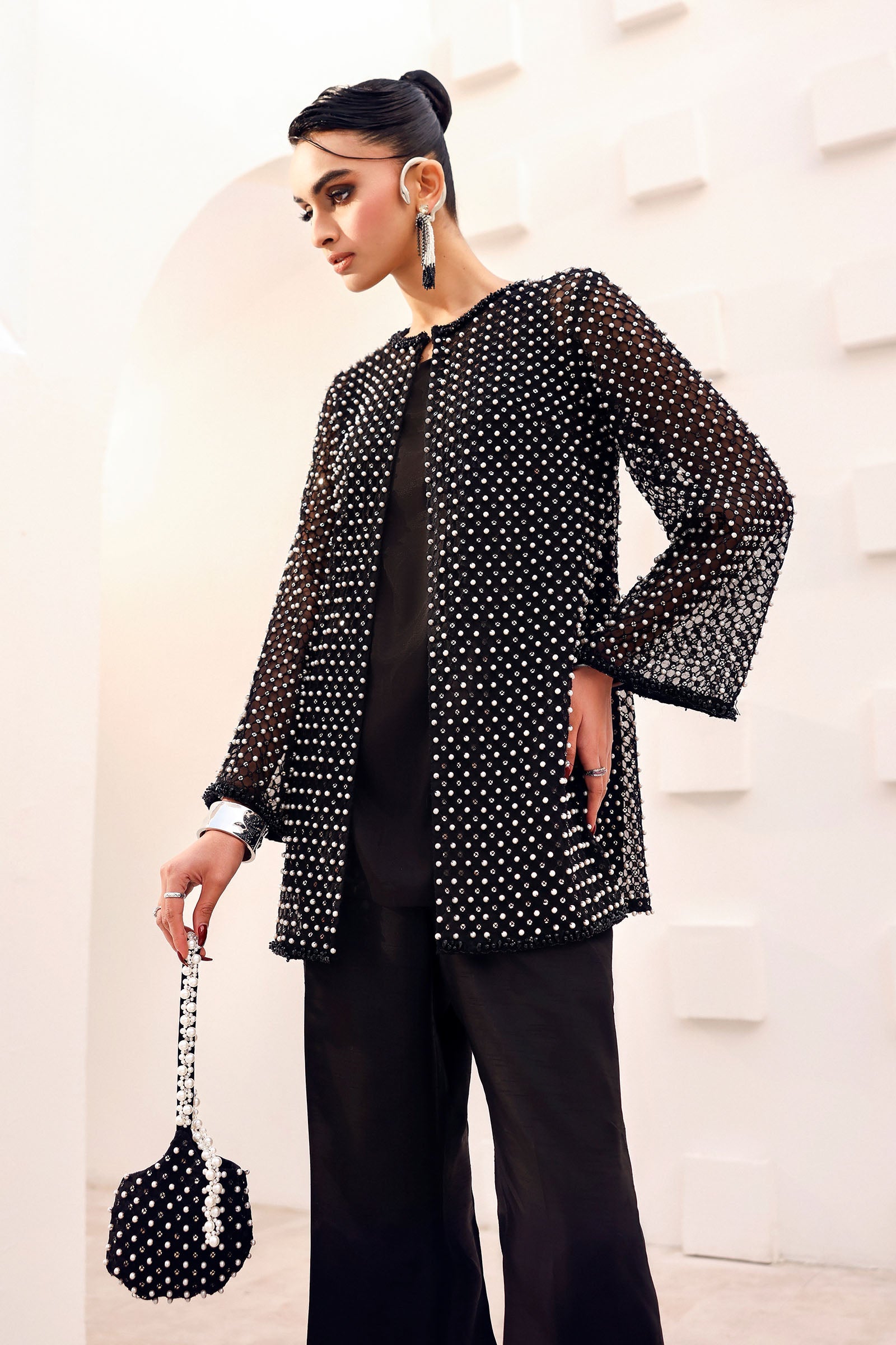 Maria B | Eid Collection 2026 | Mst-Ef26-01 Black - Luxury Dress - available at Maria Faisal in UK and USA.