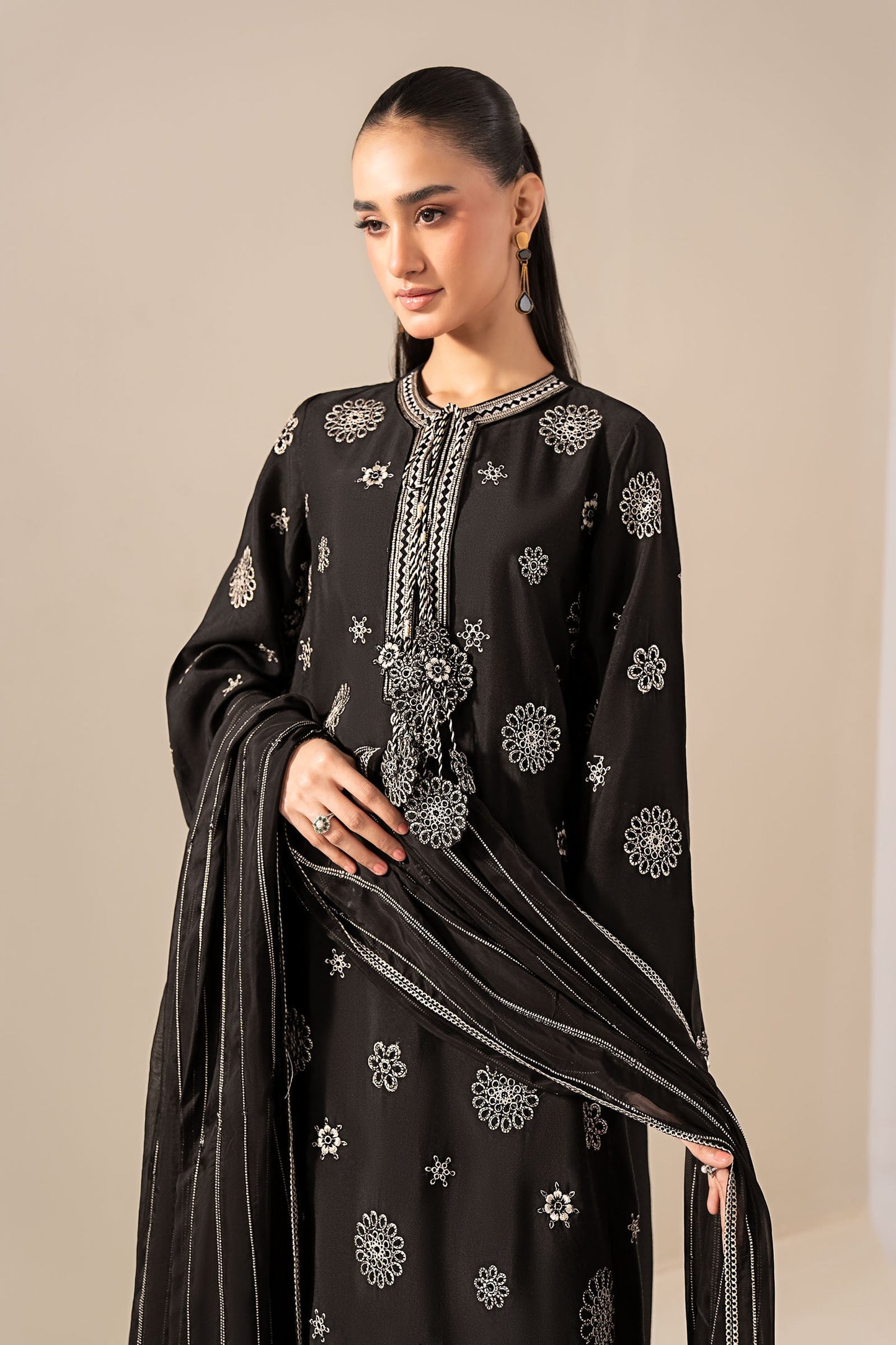 Maria B | Eid Collection 2026 | Mst-Ef26-08 Black - Luxury Dress - available at Maria Faisal in UK and USA.