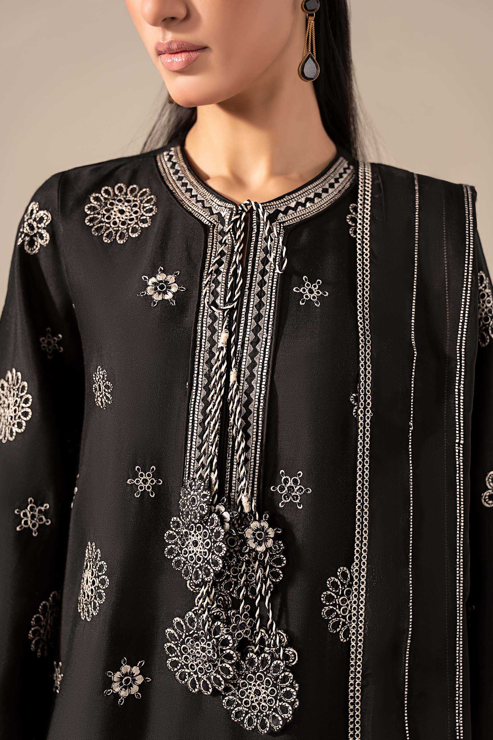 Maria B | Eid Collection 2026 | Mst-Ef26-08 Black - Luxury Dress - available at Maria Faisal in UK and USA.