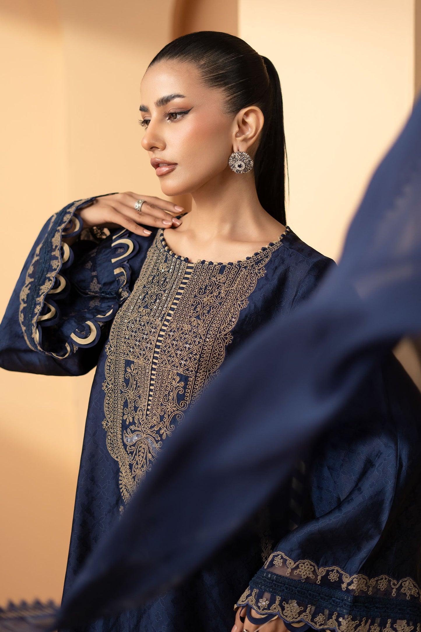 Maria B | Luxury Formals | MST-EF26-11-Blue - Formal Dress - available at Maria Faisal in UK and USA.