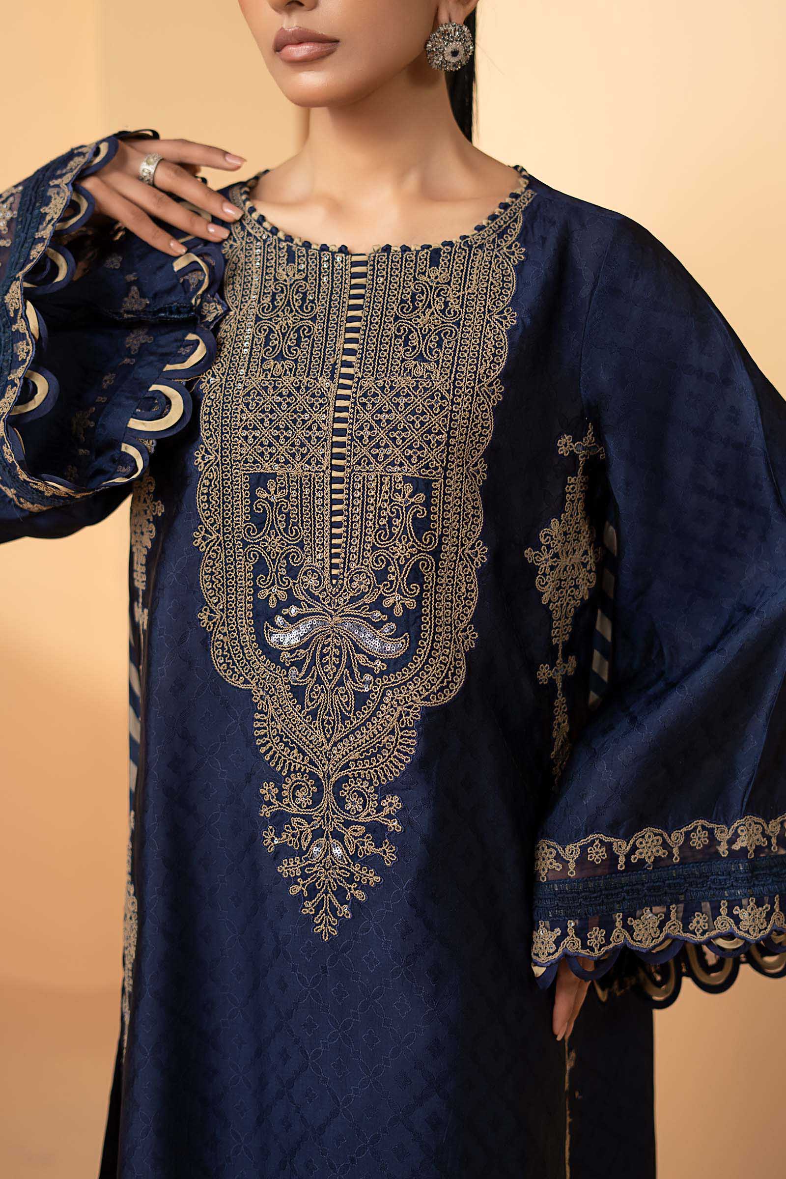 Maria B | Luxury Formals | MST-EF26-11-Blue - Formal Dress - available at Maria Faisal in UK and USA.