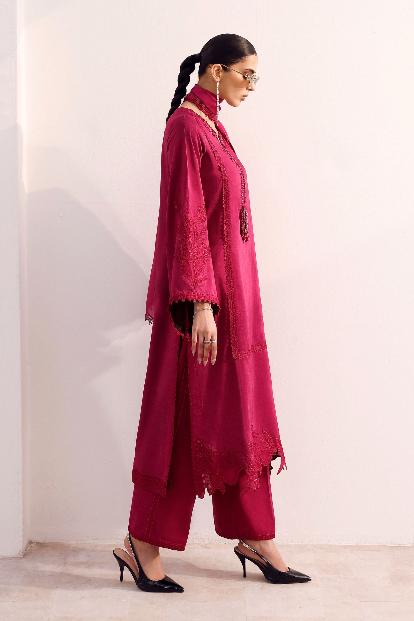 Maria B | Eid Collection 2026 | Mst-Ef26-15-Hot Pink - Luxury Dress - available at Maria Faisal in UK and USA.