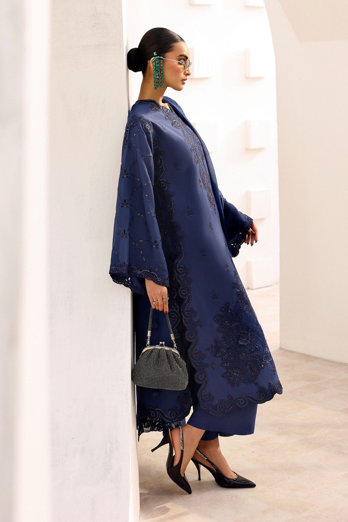 Maria B | Eid Collection 2026 | Mst-Ef26-32 Blue - Luxury Dress - available at Maria Faisal in UK and USA.