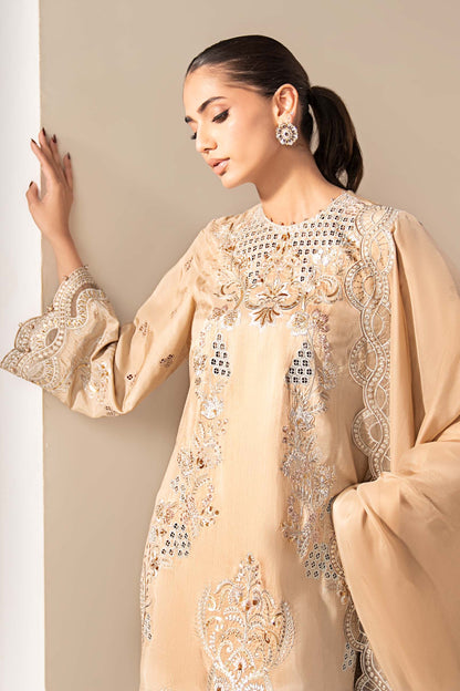 Maria B | Eid Collection 2026 | Mst-Ef26-33 Beige - Luxury Dress - available at Maria Faisal in UK and USA.