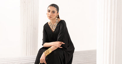 Maria B | Eid Collection 2026 | Mbs-W25-20 Black - Luxury Dress - available at Maria Faisal in UK and USA.