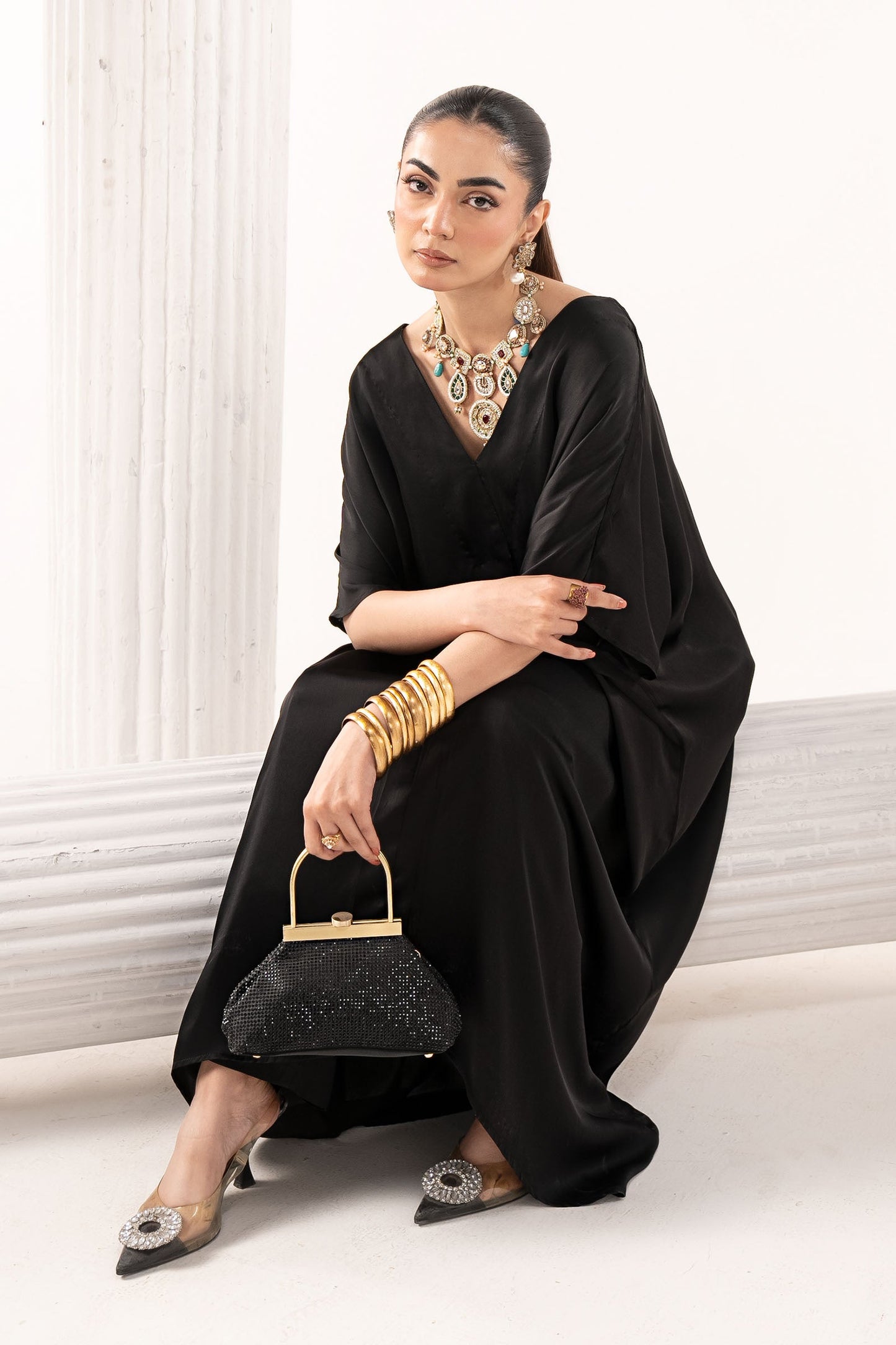 Maria B | Eid Collection 2026 | Mbs-W25-20 Black - Luxury Dress - available at Maria Faisal in UK and USA.