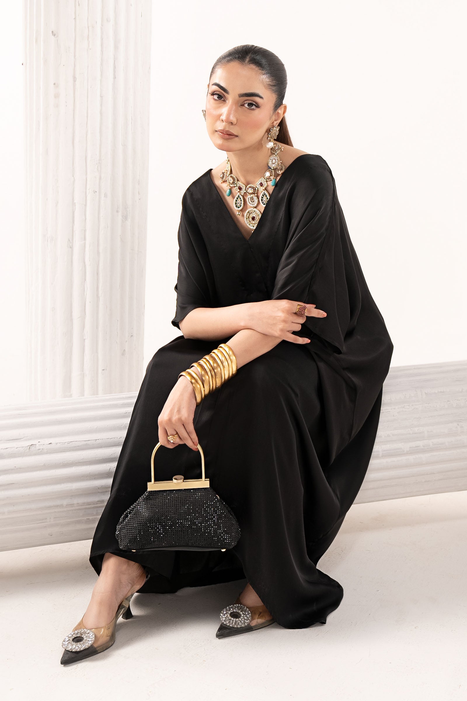 Maria B | Eid Collection 2026 | Mbs-W25-20 Black - Luxury Dress - available at Maria Faisal in UK and USA.