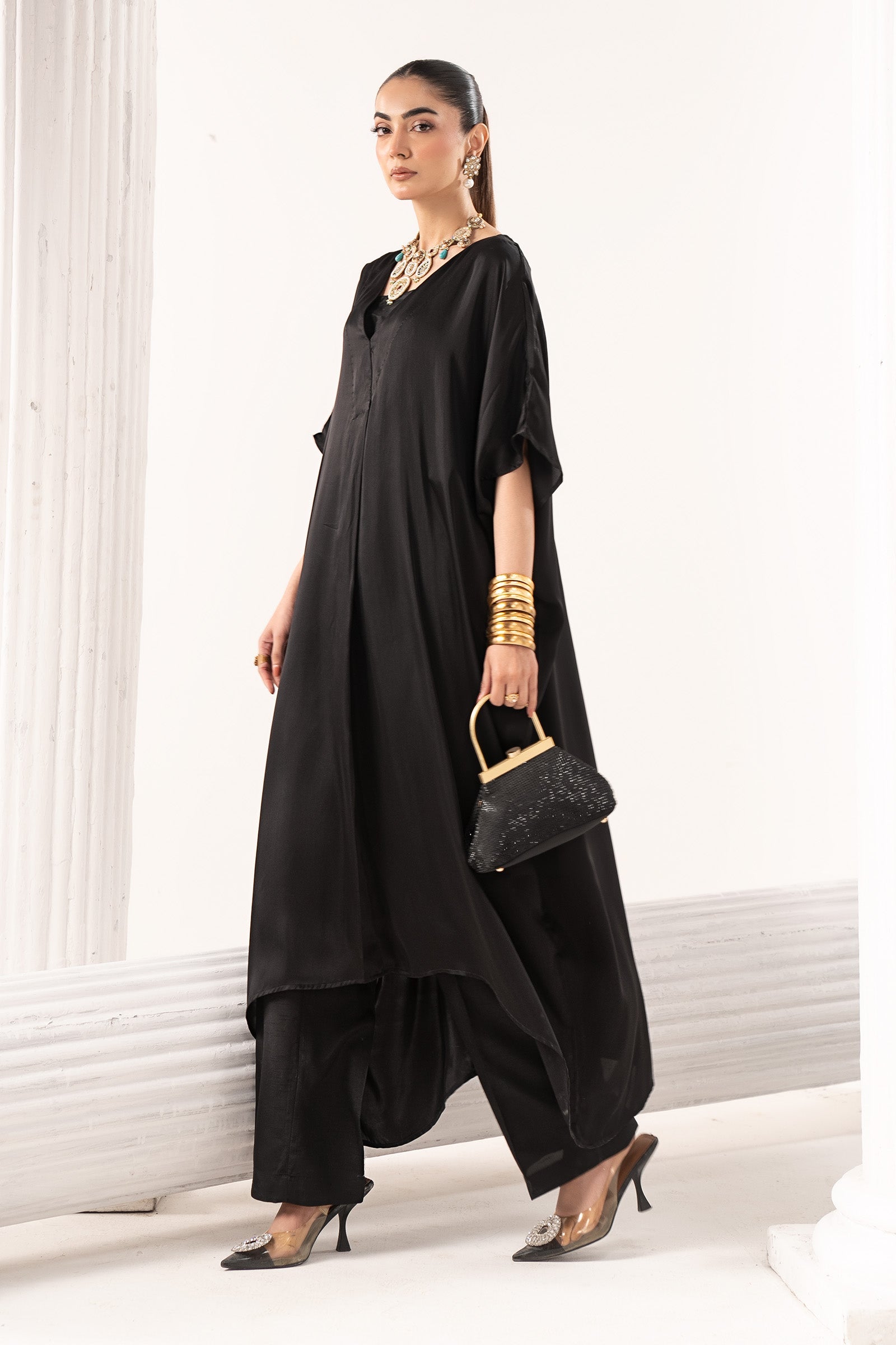Maria B | Eid Collection 2026 | Mbs-W25-20 Black - Luxury Dress - available at Maria Faisal in UK and USA.