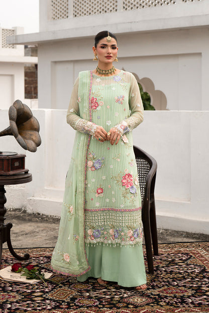 Maryum n Maria | Farda Formals | ZUMRUT - Formal Dress - available at Maria Faisal in UK and USA.