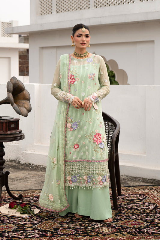 Maryum n Maria | Farda Formals | ZUMRUT - Formal Dress - available at Maria Faisal in UK and USA.