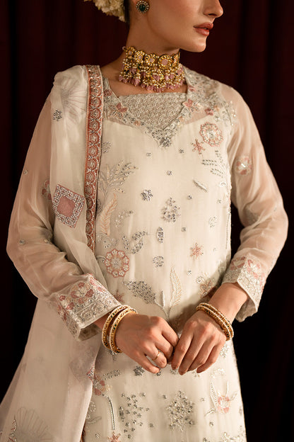 Maryum n Maria | Farda Formals | BEYAZ - Formal Dress - available at Maria Faisal in UK and USA.