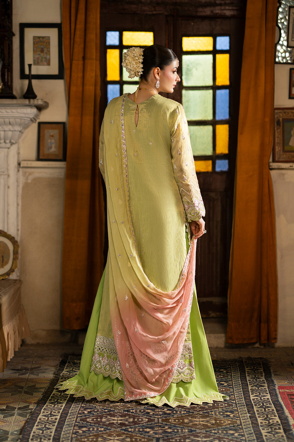 Maryum n Maria | Farda Formals | ALTIN - Formal Dress - available at Maria Faisal in UK and USA.
