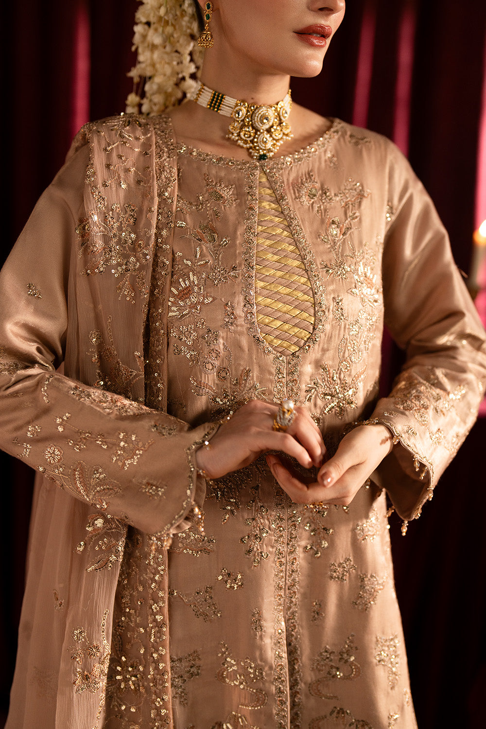 Maryum n Maria | Farda Formals | KUM - Formal Dress - available at Maria Faisal in UK and USA.