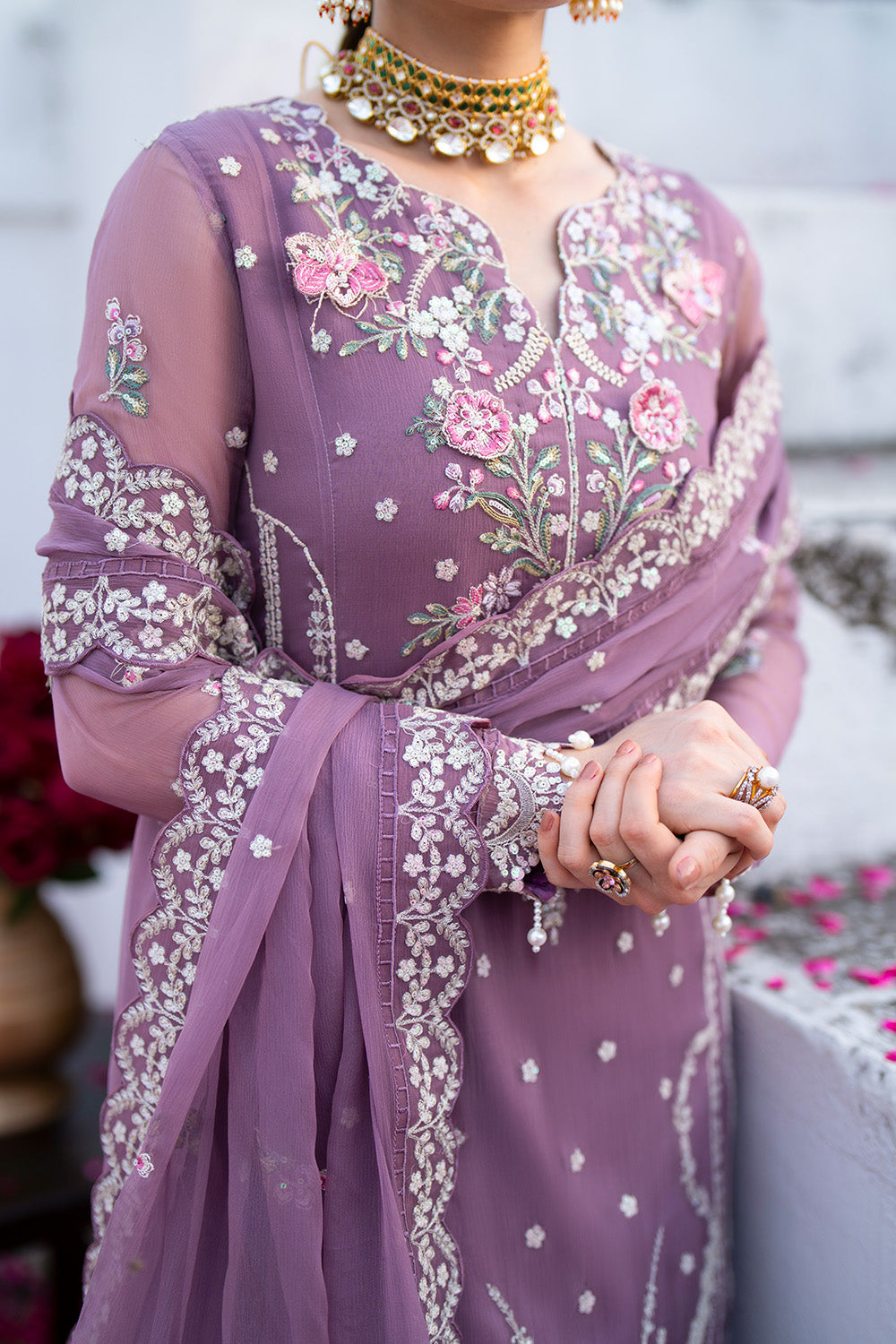 Maryum n Maria | Farda Formals | LAVANTA - Formal Dress - available at Maria Faisal in UK and USA.