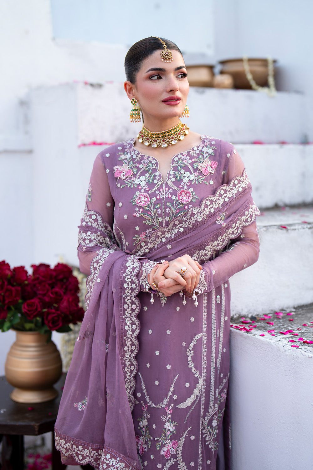 Maryum n Maria | Farda Formals | LAVANTA - Formal Dress - available at Maria Faisal in UK and USA.