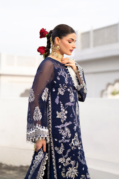 Maryum n Maria | Farda Formals | LACIVERT - Formal Dress - available at Maria Faisal in UK and USA.