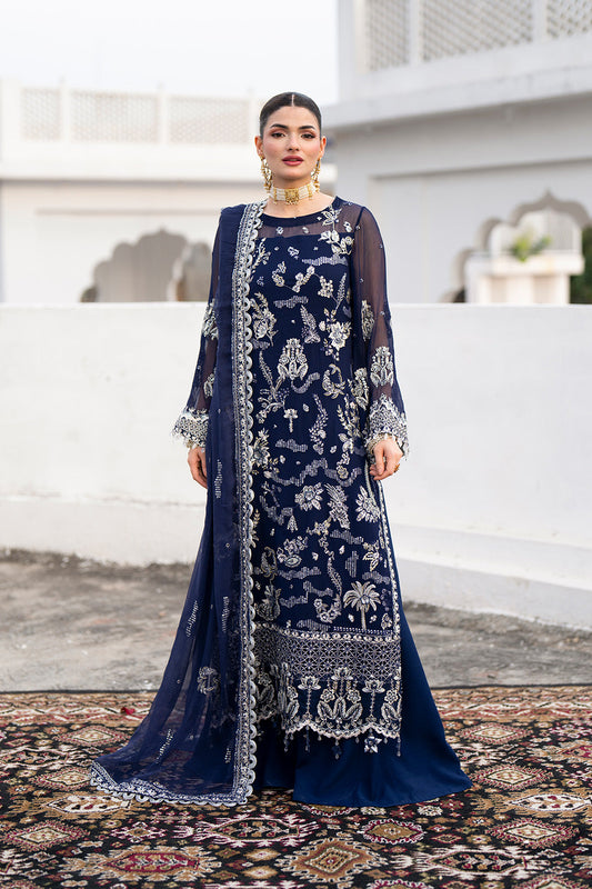 Maryum n Maria | Farda Formals | LACIVERT - Formal Dress - available at Maria Faisal in UK and USA.